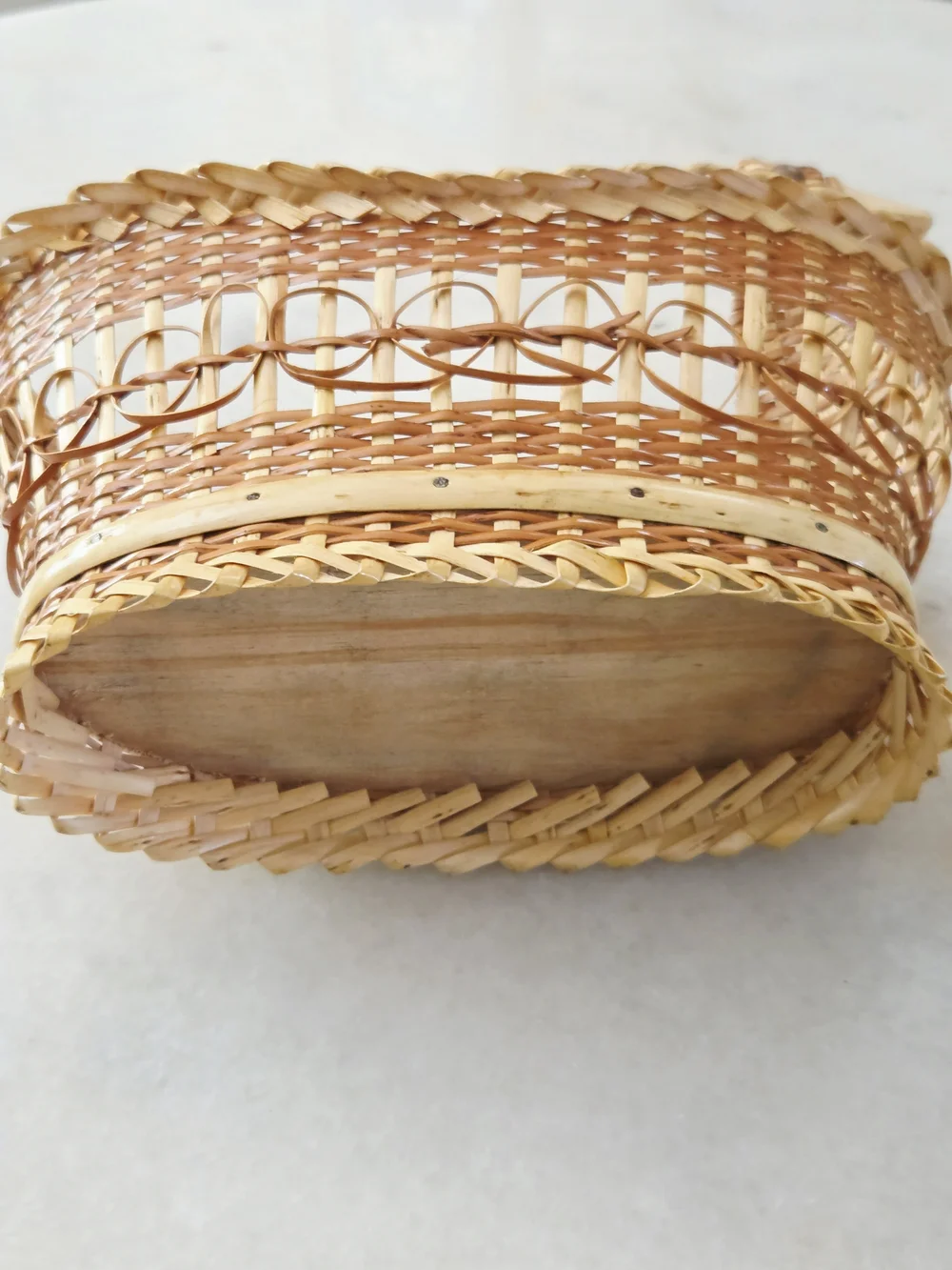 Handwoven Duck-Shaped Wicker Basket in Natural Tones